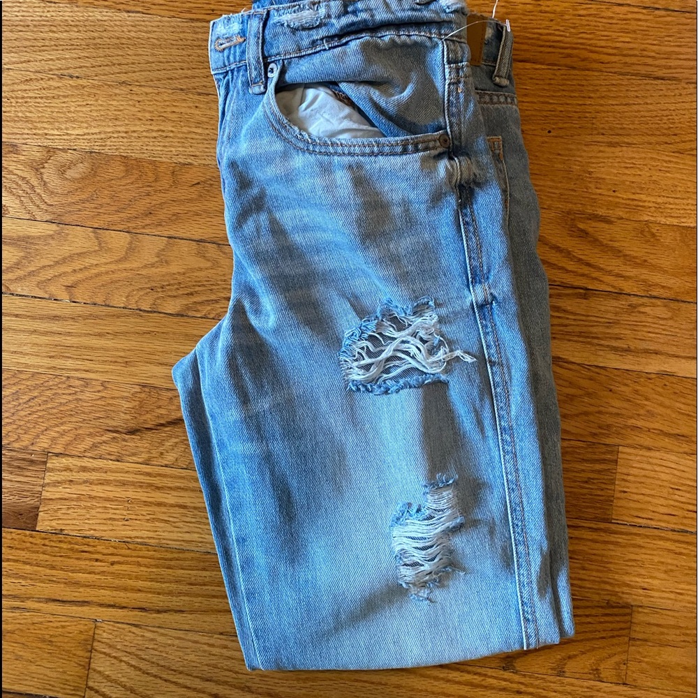 Ripped Aeropostale jeans.
